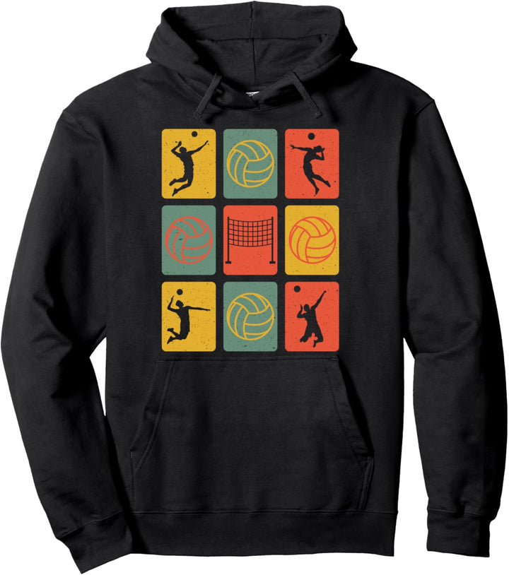 Retro Volleyball Vintage Geschenk für Volleyballspieler Pullover Hoodie