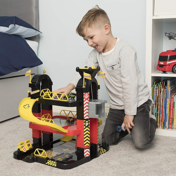 Teamsterz 1416475 3 Spielset 3-stöckiges Parkhaus mit 5 Autos, für 3–6 Jahre Level 3, Level 3