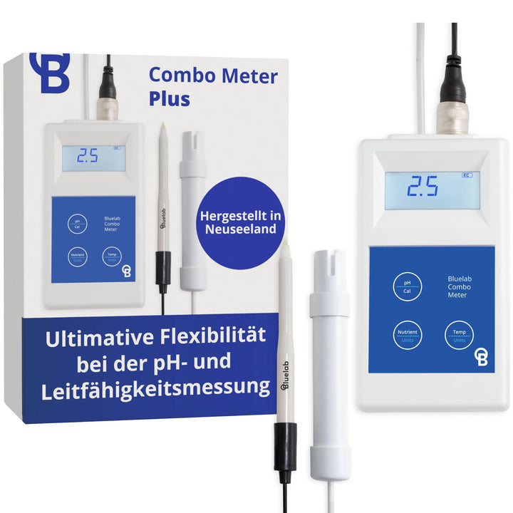 Bluelab METCOMPLUS Combo Meter Plus – Misst pH, Temperatur &amp; Leitfähigkeit (TDS/PPM) in Wasser &amp; Bod