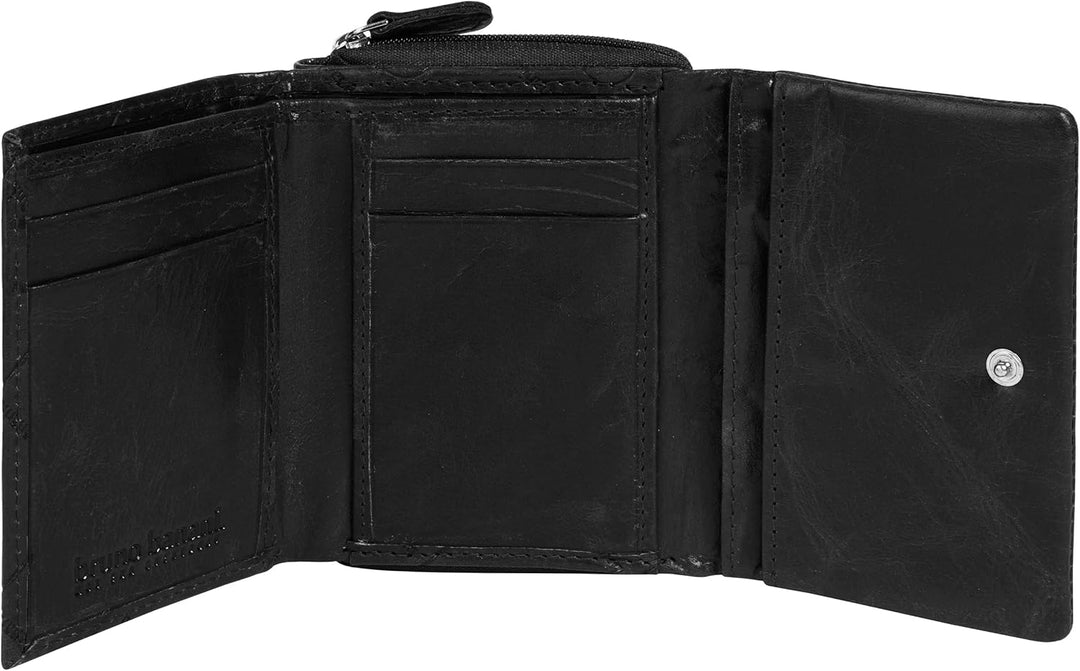 bruno banani Geldbörse Echt Leder schwarz Damen - 021827, Schwarz