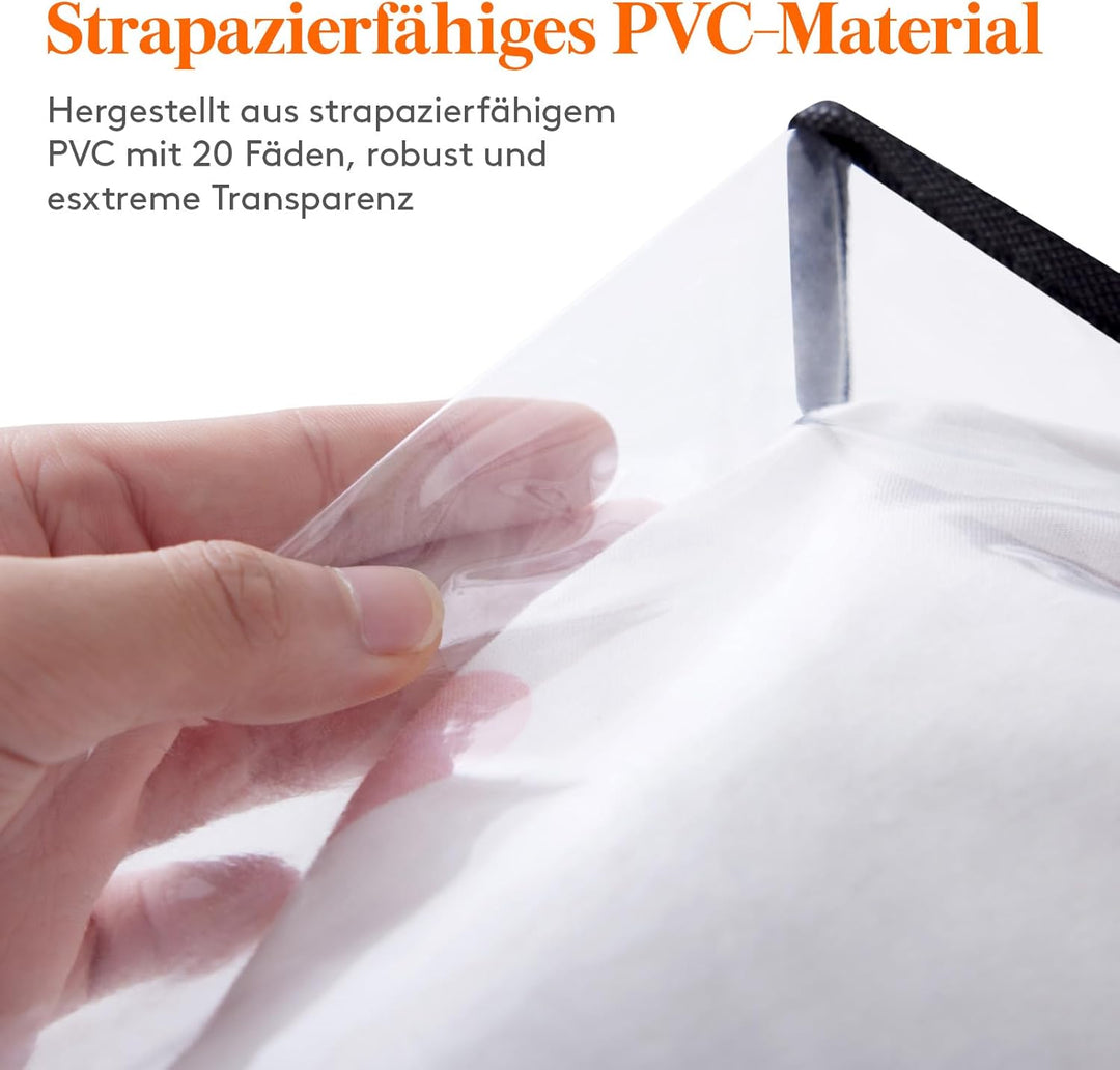 Lifewit 6er Pack Transparente Plastik Aufbewahrungstasche, 60L Kleiderschrank Organizer Aufbewahrung
