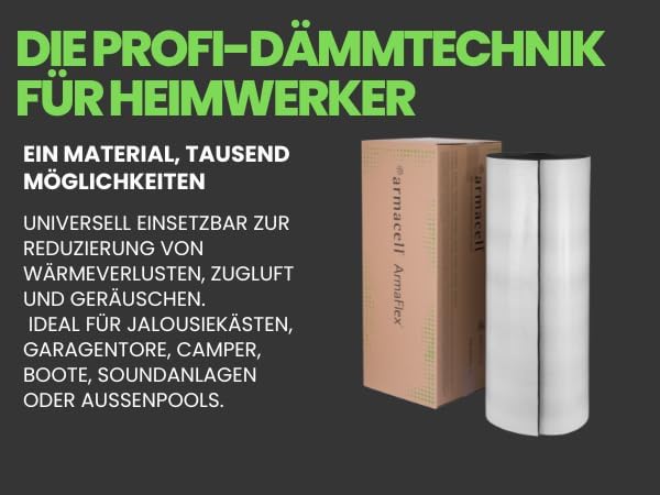 ArmaFlex HOME Selbstklebende Isoliermatte 19mm - 1m x 1m Flexibler Elastomerschaum zur Wärme- & Scha