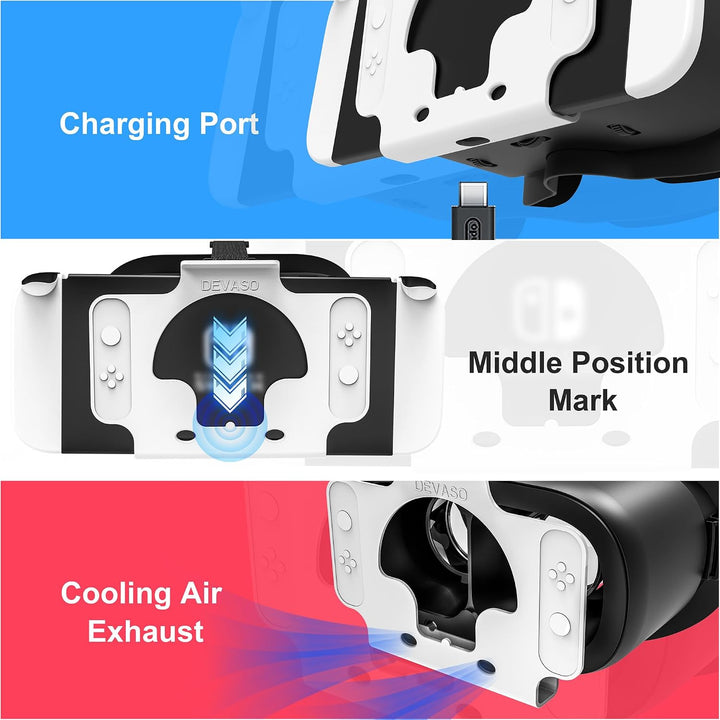 DEVASO VR Brille für Nintendo Switch/Switch OLED mit einstellbaren HD-Linsen, 3D VR (Virtual Reality