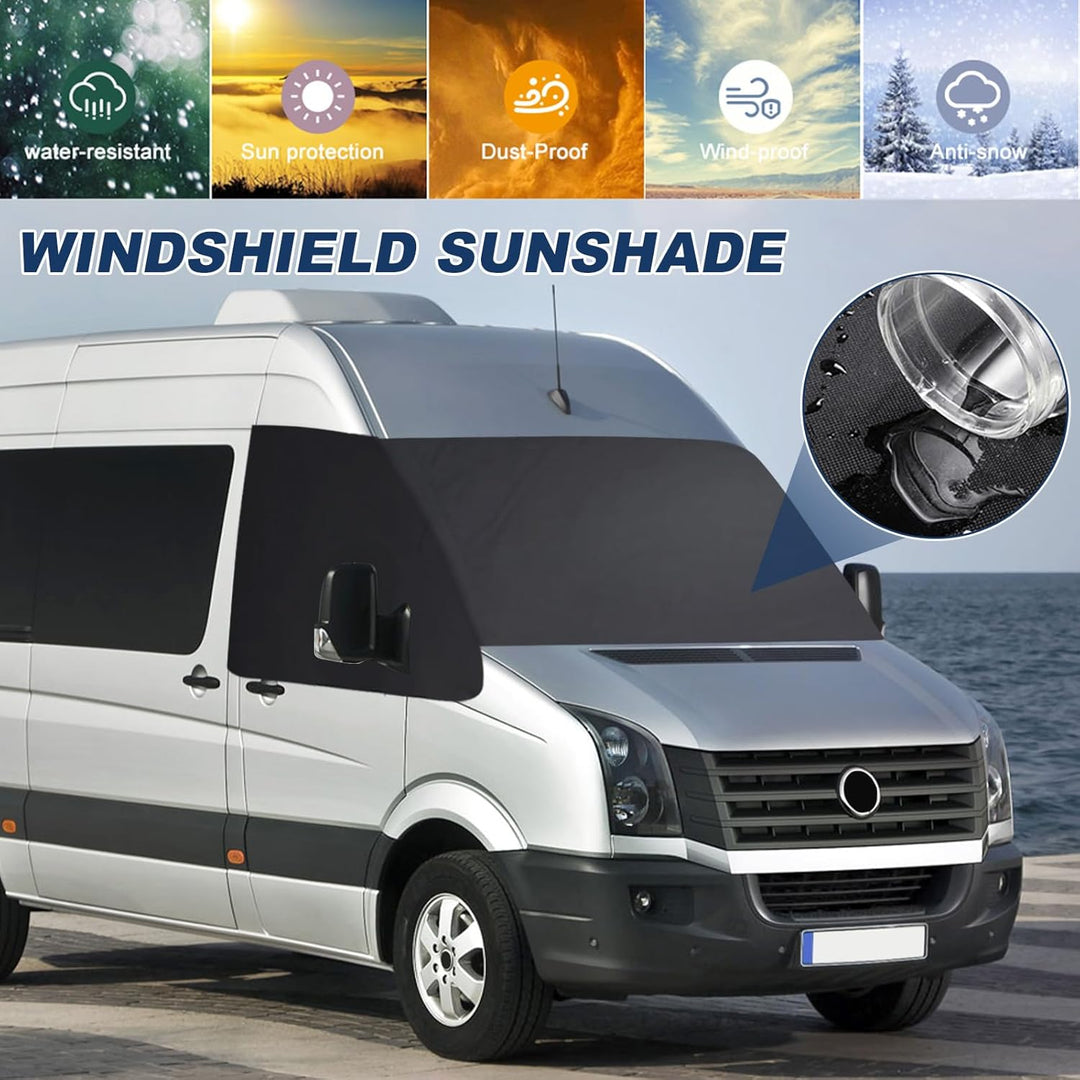 Frontscheibe Wrap Cover Ersatz für VW Grand California 2018-2023, Sonnenschutz Frontscheibenabdeckun