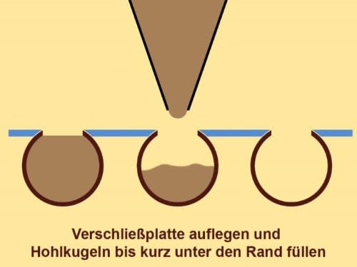 Verschliessplatte für Pralinen-Hohlkugeln 25,5mm