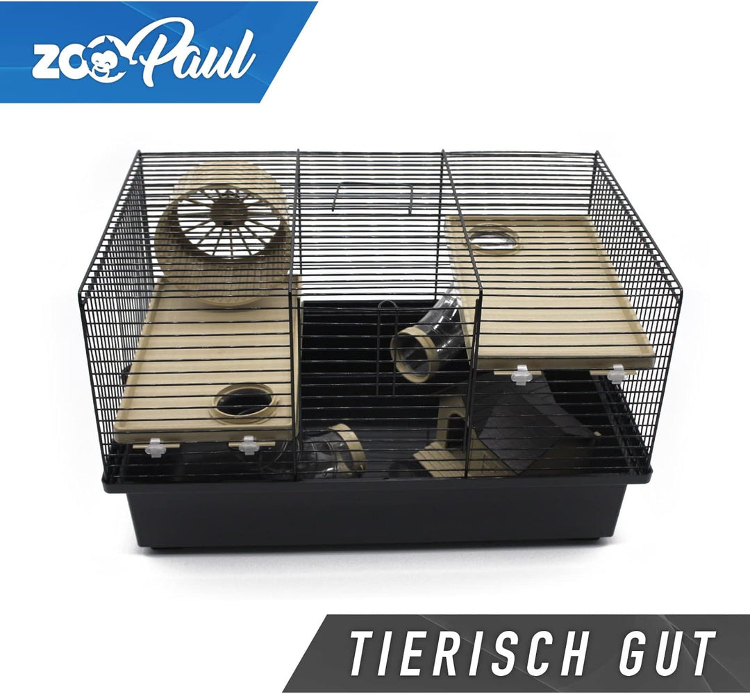 Interzoo Hamsterkäfig, Käfig, Matt mit super Ausstattung in beige