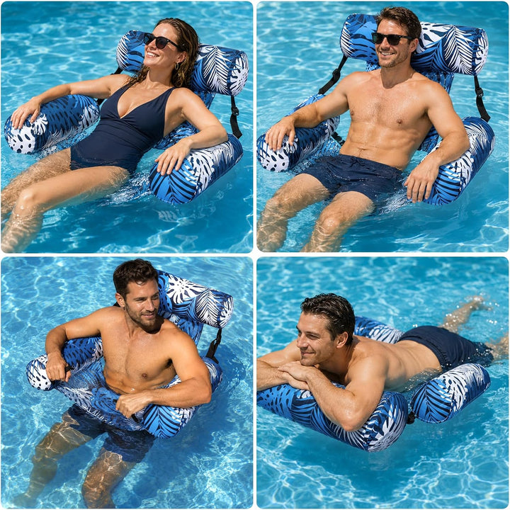 Schwimmsessel,Pool Sessel,Aufblasbarer Sessel für Pool,Aufblasbare Wasser Pool Luftmatratze für Erwa
