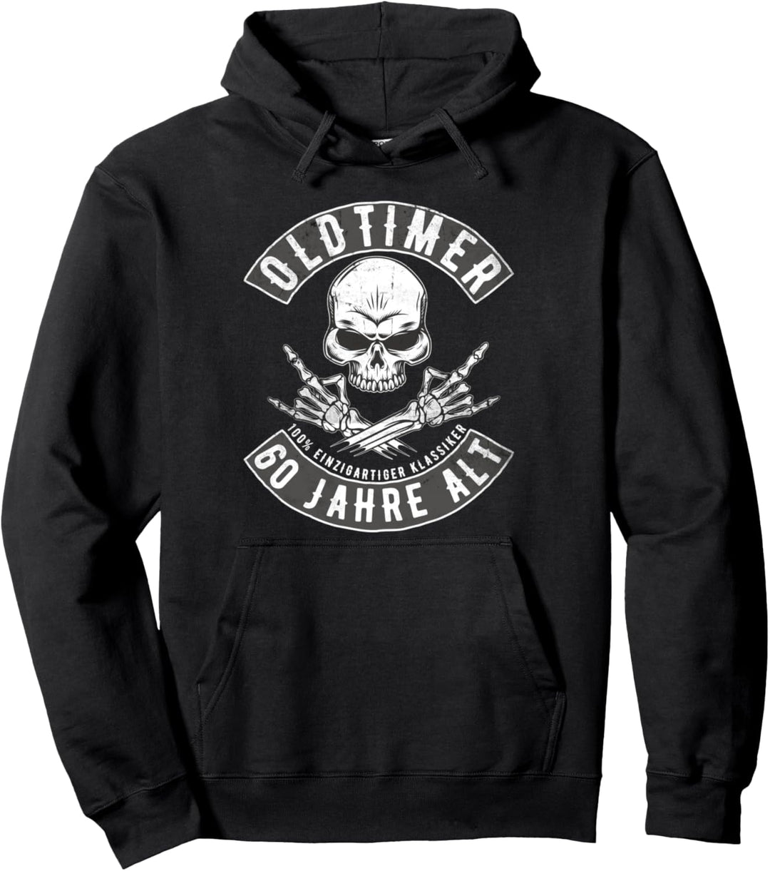 60 Geburtstag Oldtimer Biker Motorrad-Fahrer 60er 60 Jahre Pullover Hoodie