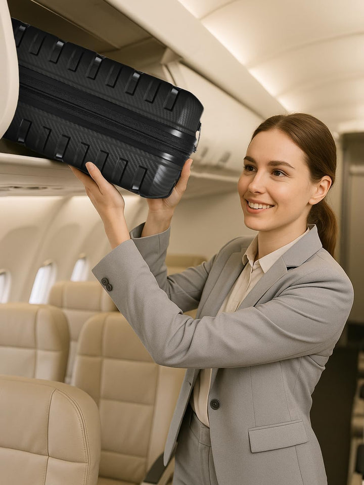 Smartbox Kabinenkoffer Erweiterbar 37x23x55 cm, 42–48L Handgepäck Koffer, Leichter Hartschalen Troll