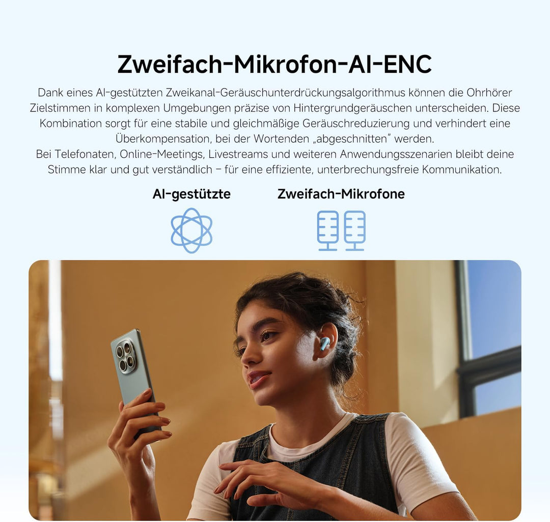 XIAOMI REDMI Buds 8 Lite: True-Wireless In-Ear Kopfhörer mit 42dB ANC, 12,4mm Treiber, bis zu 36 Std