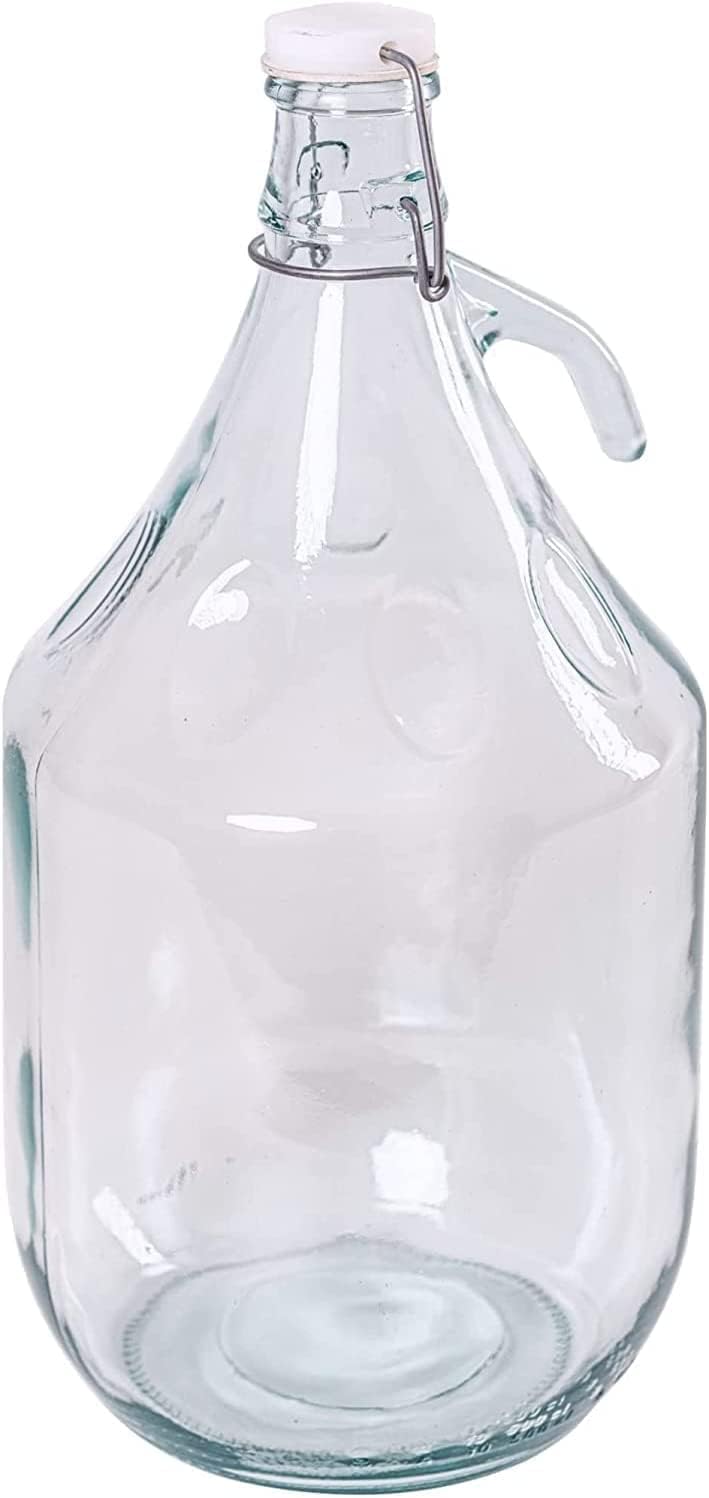 5L Bügelflaschen Weinballon Bügelverschluss Flasche + Stopfen + Gärröhrchen (5), 5