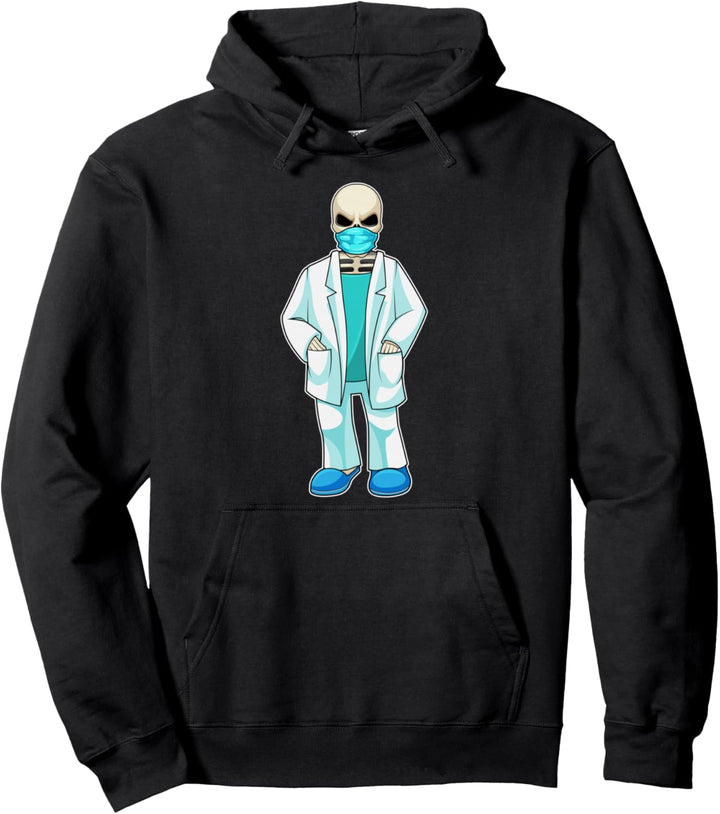 Skelett Arzt Arztkittel Pullover Hoodie