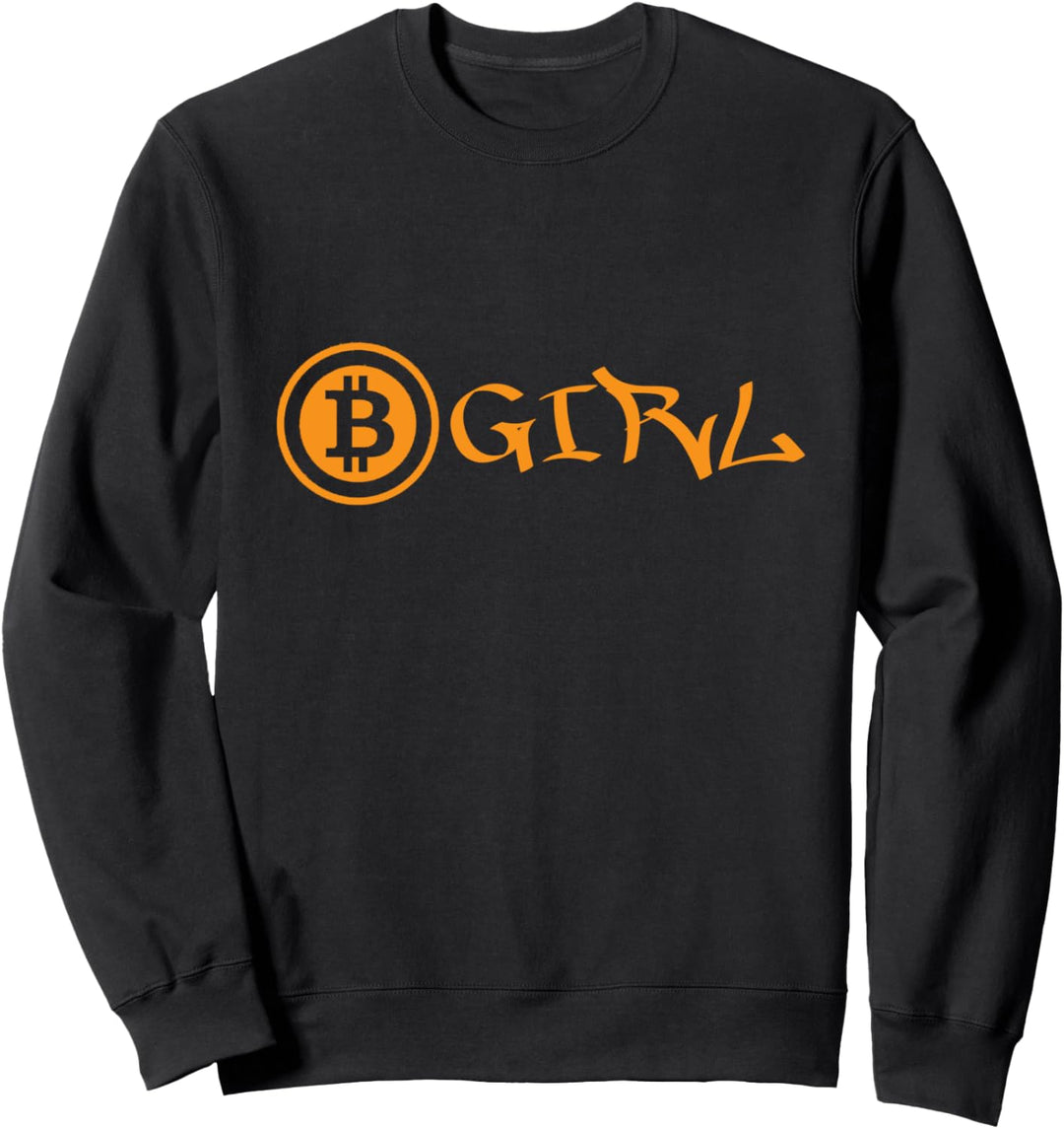 BITCOIN "B" GIRL | Graffiti-Style Crypto$ | UNIQUE GIFT Sweatshirt