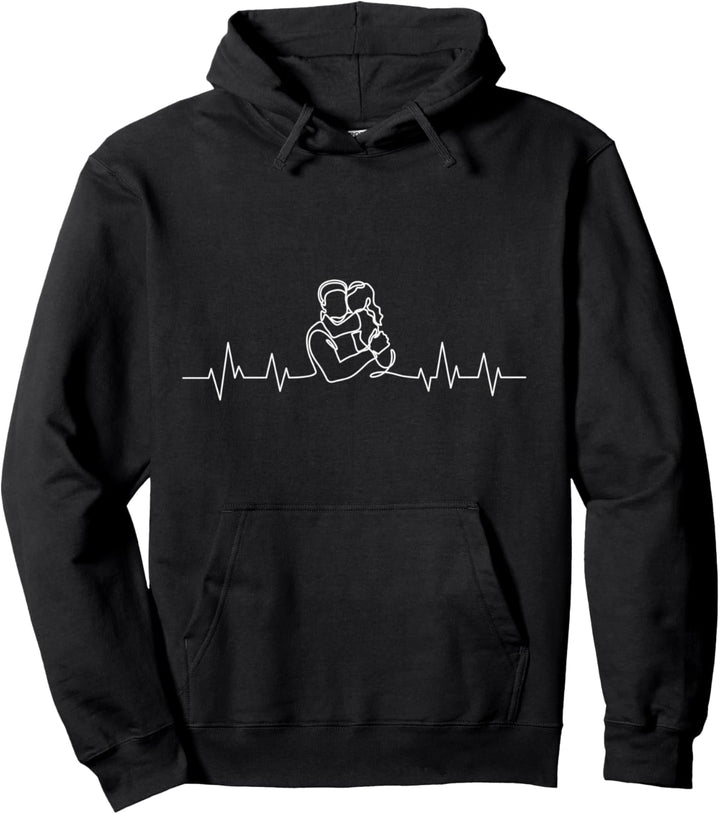Vater Tochter Herzschlag Partnerlook Vatertag Geschenk Pullover Hoodie