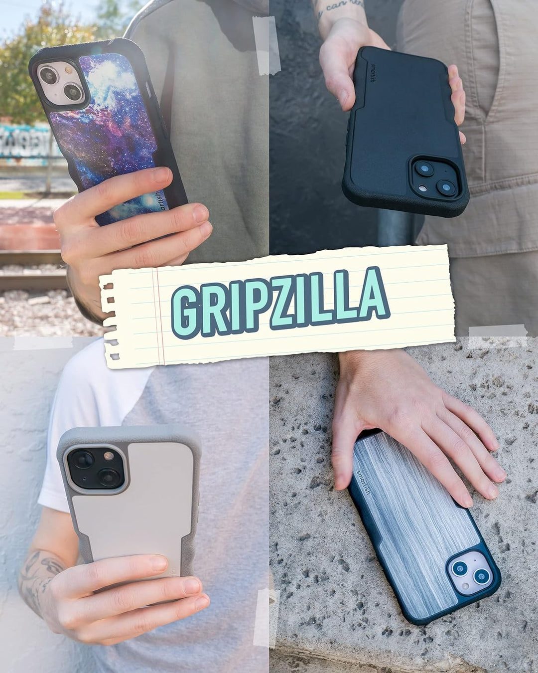 Smartish iPhone 14 Schutzhülle - Gripzilla Kompatibel mit MagSafe [Robust + Tough] Gepanzerte Slim C