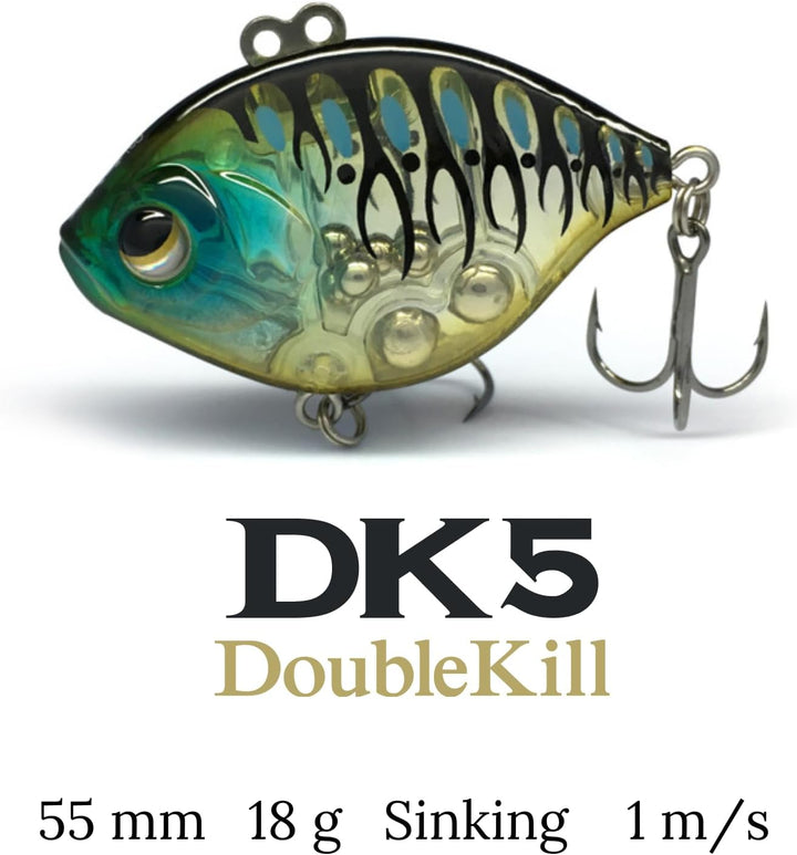 DK5 Lipless Crankbaits for Bass Fishing Lures, Sinking Deep Diving Crank Bait, VIB, BKK Hooks, Pro T