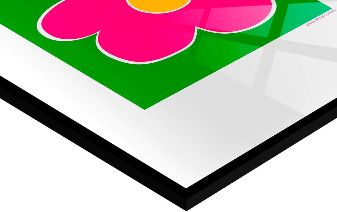 Panorama Agatha Ruiz de la Prada Acrylglas Gerahmt Blumengrüner Hintergrund 50x70cm - Gedruckt auf 3
