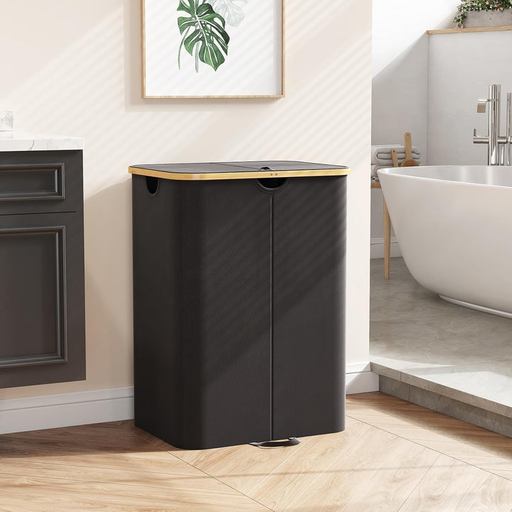 Lifewit 150L Pfandflaschen Sammelbehälter 2 fächer mit Deckel, Gross Pfandflaschen Behälter 2 Traget