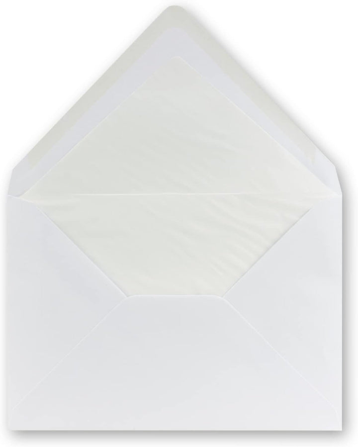 100 Brief-Umschläge Polarweiss - DIN C5 - gefüttert - 100 g/m² - 16,2 x 22,9 cm - Nassklebung mit Sp