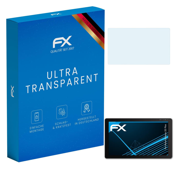 atFoliX Schutzfolie kompatibel mit Huion Kamvas 22 Plus Folie, ultraklare FX Displayschutzfolie (2X)