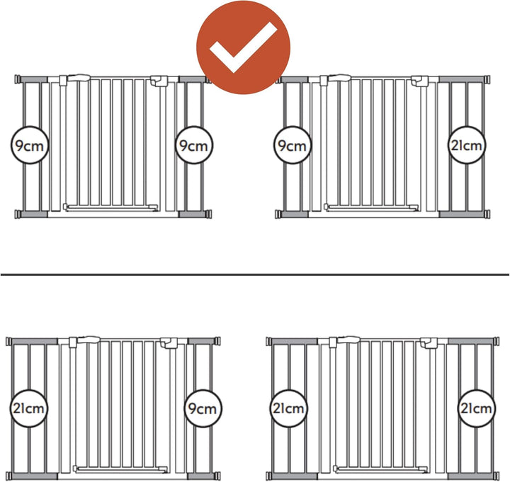 hauck Open N Stop 2, Dunkelgrau – Schutzgitter Treppe und Tür 75–80 cm – Kindersicheres Absperrgitte