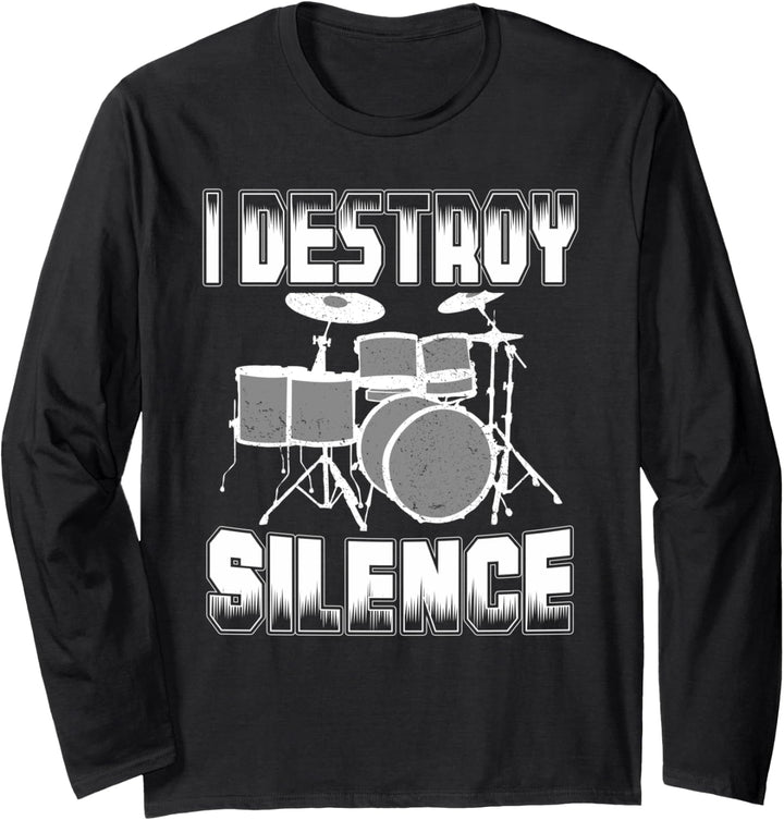 I destroy silence - drummer Langarmshirt