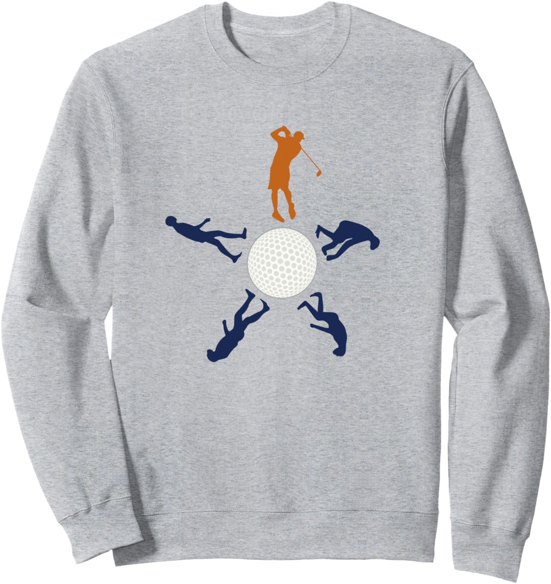 Golf Evolution Minigolfer Golfer Golfplatz Golfcaddy Golf Sweatshirt