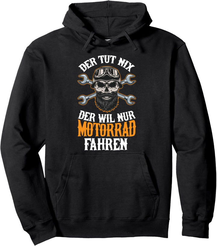 Herren Der tut nix Der will nur Motorrad fahren Biker Pullover Hoodie
