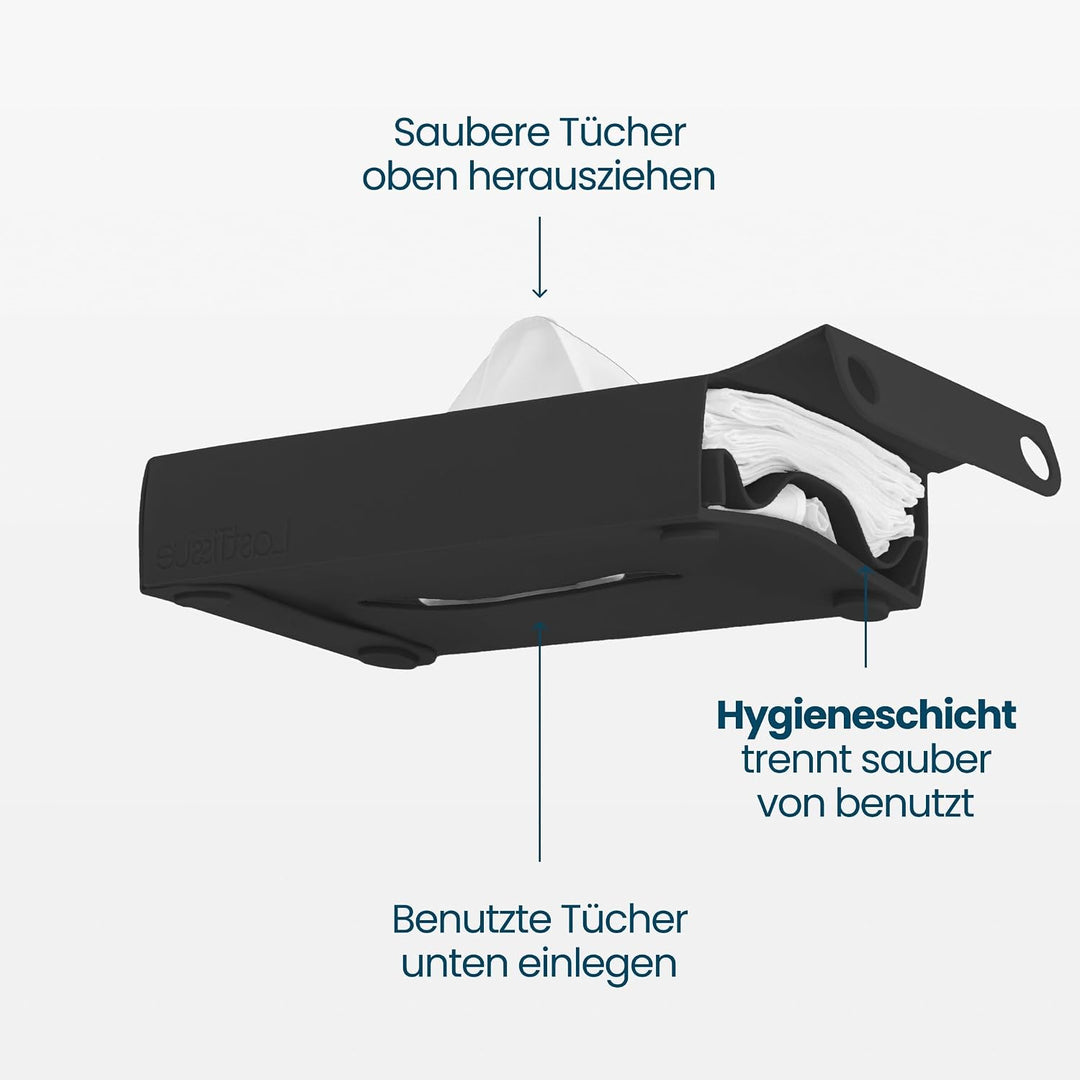 LastTissue® Wiederverwendbare Taschentuch Box - mit 18 Weichen Bio Baumwolltüchern - umweltfreundlic