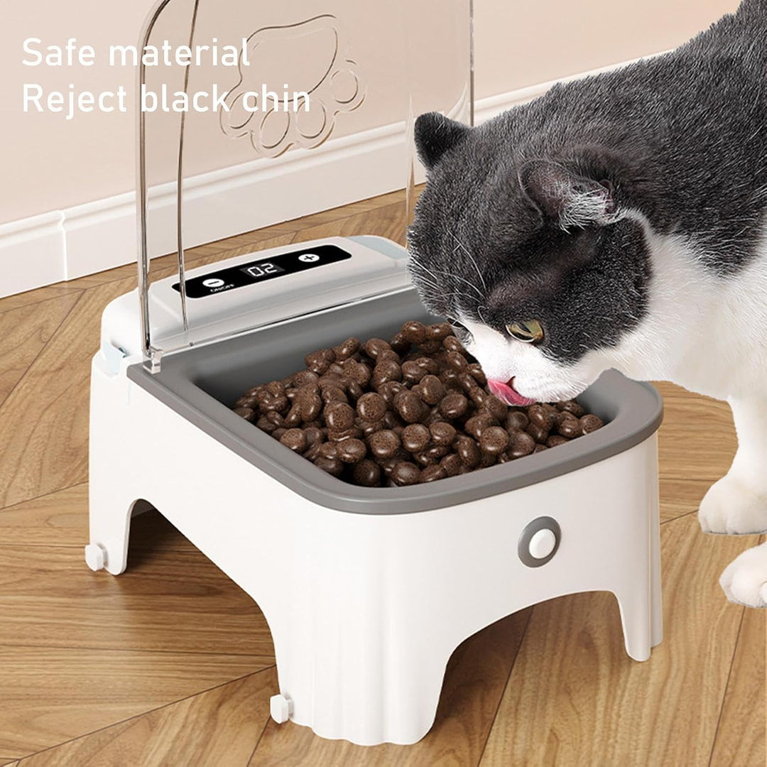 Automatischer Katzen-Futterspender für Nassfutter, automatischer Haustierspender, Sensor, zeitgesteu