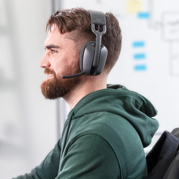 Logitech Zone Vibe 125 Kabellose Kopfhörer mit Mikrofon mit Noise-Cancelling, Bluetooth, USB-A-Empfä