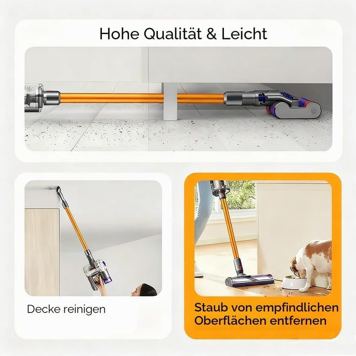 MOPEI Verlängerungsrohr für Dyson V7 V8 V10 V11 V15 Stabstaubsauger, 73 cm (Orange)