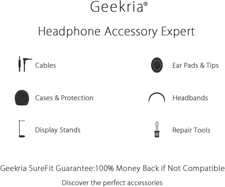 GEEKRIA Tasche Kopfhörer für HD 598, Momentum, Skullcandy Hesh, Crusher, ATH-M50X, Mixr and More, He