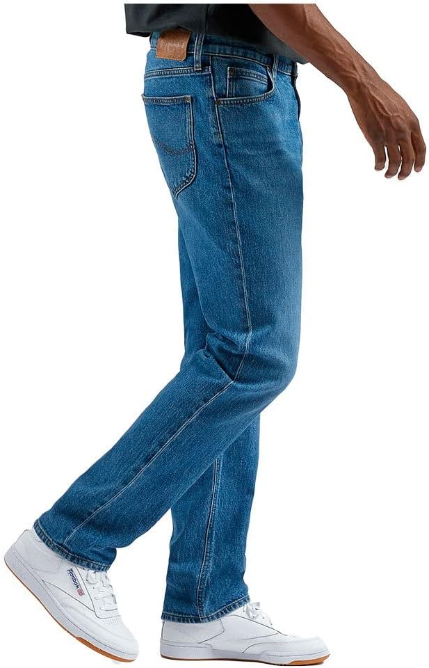 Lee Jeans Herren Stretch Regular Fit Daren Zip Fly Straight Fit Jeanshose Hose Denim Blau Schwarz Gr