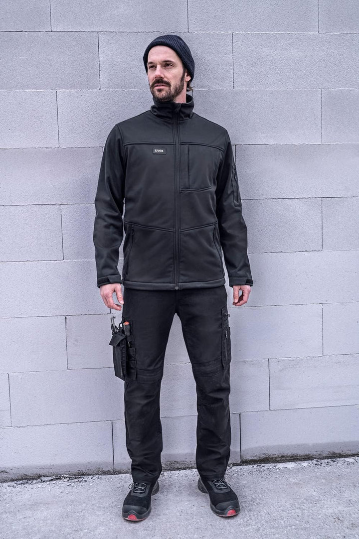 Uvex Echor Bundhose - Herren Arbeitshose mit Stretch-Bund - Cargohose - flexibel & robust, Schwarz
