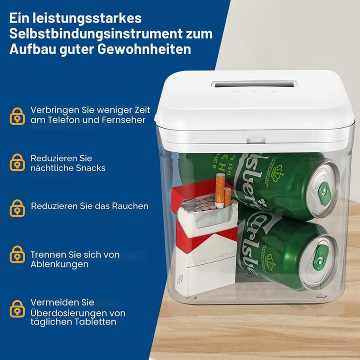 Zeitschloss-Container,Telefon-Schliesskasten mit Timer, wiederaufladbarer Behälter mit Zeitschloss,