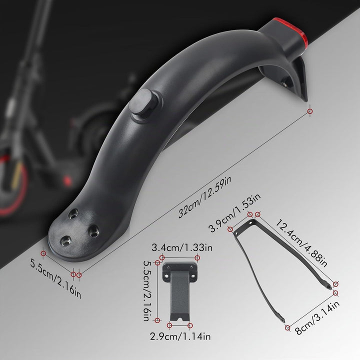 MaxEarn Elektroroller Hinterer Kotflügel für M365/1S/Pro/Pro2, Hinteres Schutzblech Electric Scooter