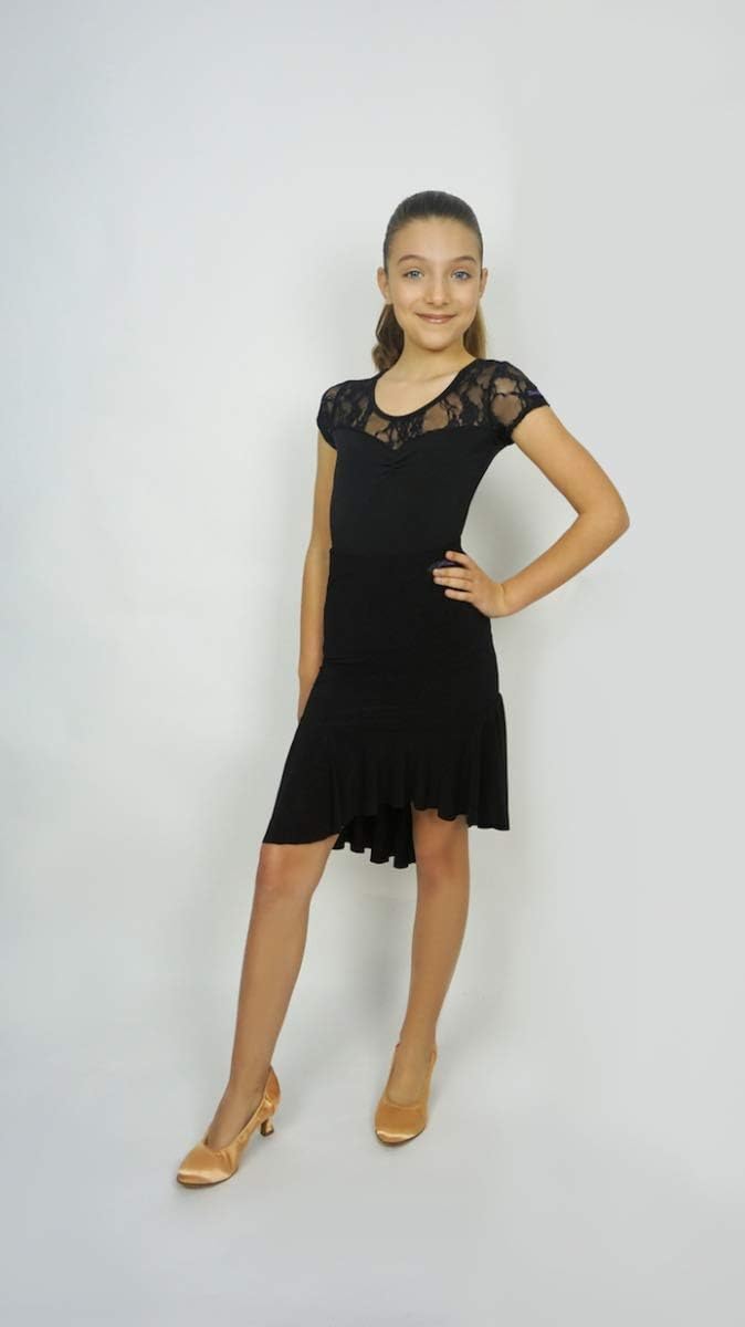 Ready4Dance Dottie Mädchen Latin Rock 8 Jahre Schwarz, 8 Jahre Schwarz