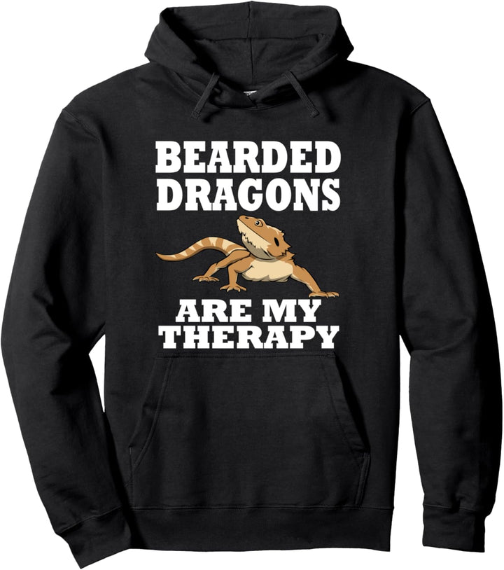 Bartagam Ironisch Therapie Echse Reptilien Pullover Hoodie
