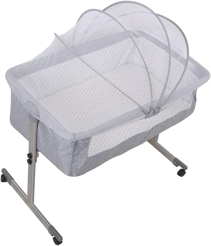 RELOVE Wiege mit Gittern, Wiege mit Gittern, Wiege mit Matratze, für Babys und Babys von Geburt bis