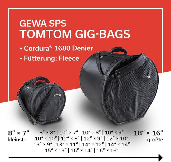 TomTom Gig-Bag SPS 13x11" 13x11 Schwarz, 13x11 Schwarz
