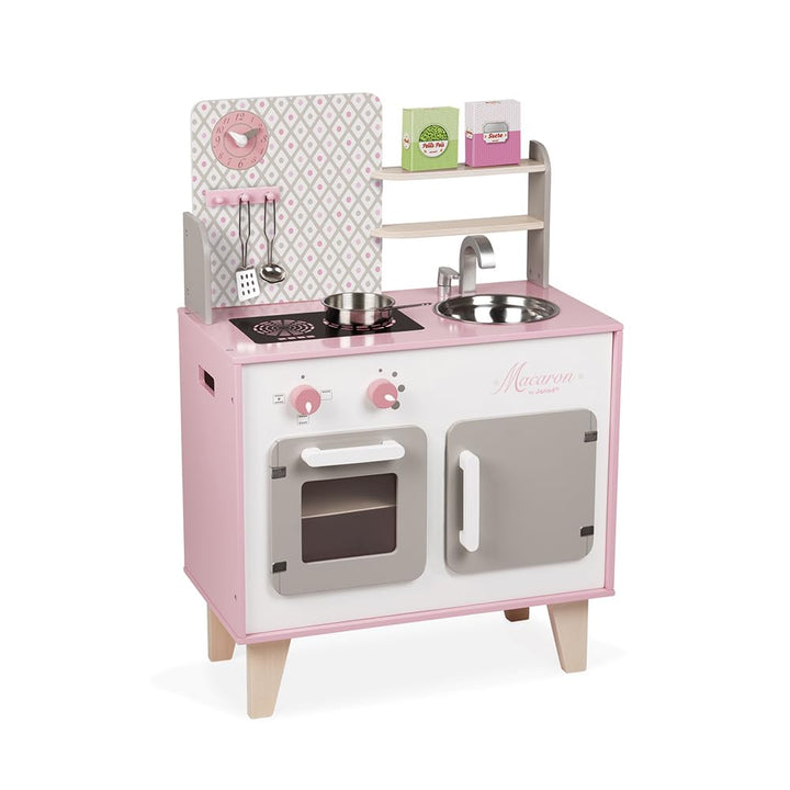 "Janod J06567 rosa und weiss Spielküche aus Holz, ""Macaron""", "Macaron"