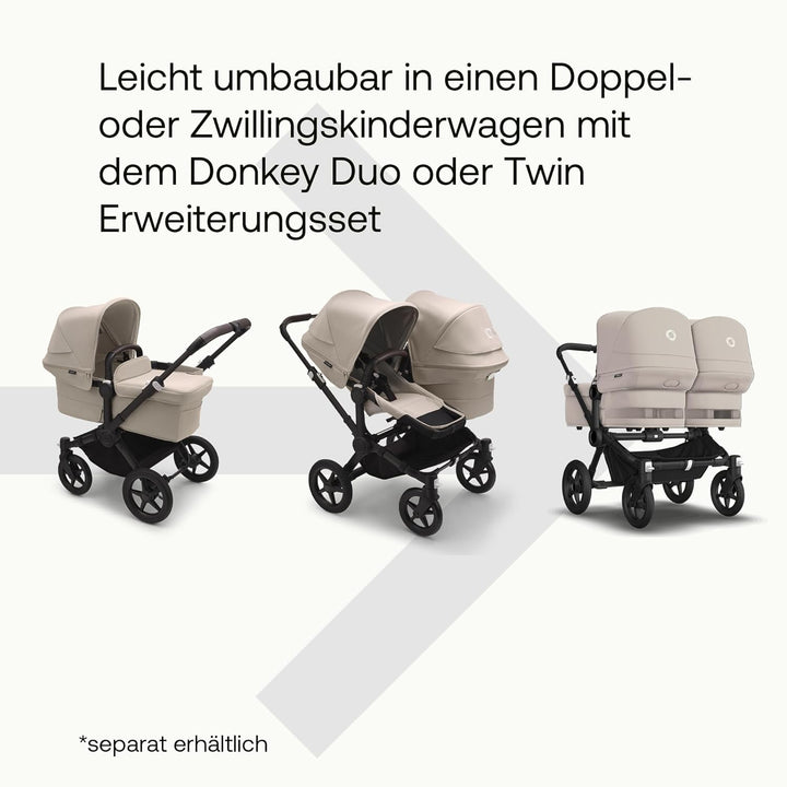 Bugaboo Donkey 5 Mono Kinderwagen, umbaubar zum Doppel- oder Zwillingskinderwagen, verbessertes Desi