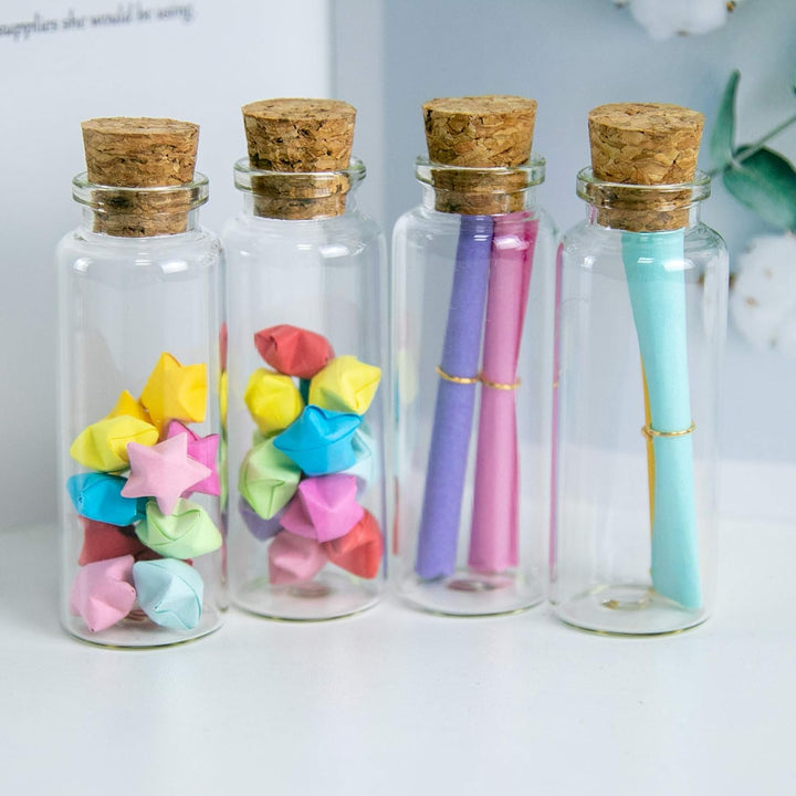 Jarvials Mini süsse leere Glasflasche mit Korkenstopper，Das Volumen der Glasflaschen beträgt 40ml. (
