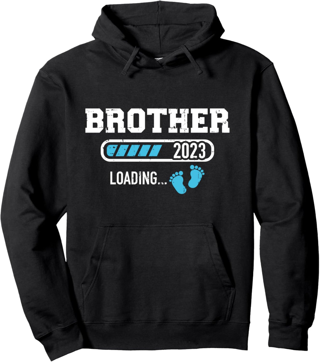 Bruder 2023 wird für neuen Bruder geladen Pullover Hoodie