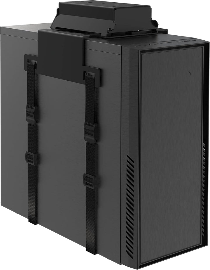 boho office® Computer-Halter, PC Halterung mit Gurtsystem zur Montage unterhalb der Tischplatte, fle