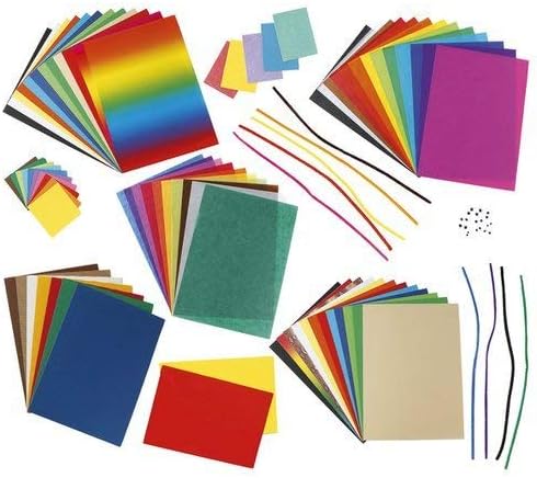 folia 940 - Bastelpapier - Set Ganzjahr, 323 Teile - Kreativset für Kinder und Erwachsene mit versch