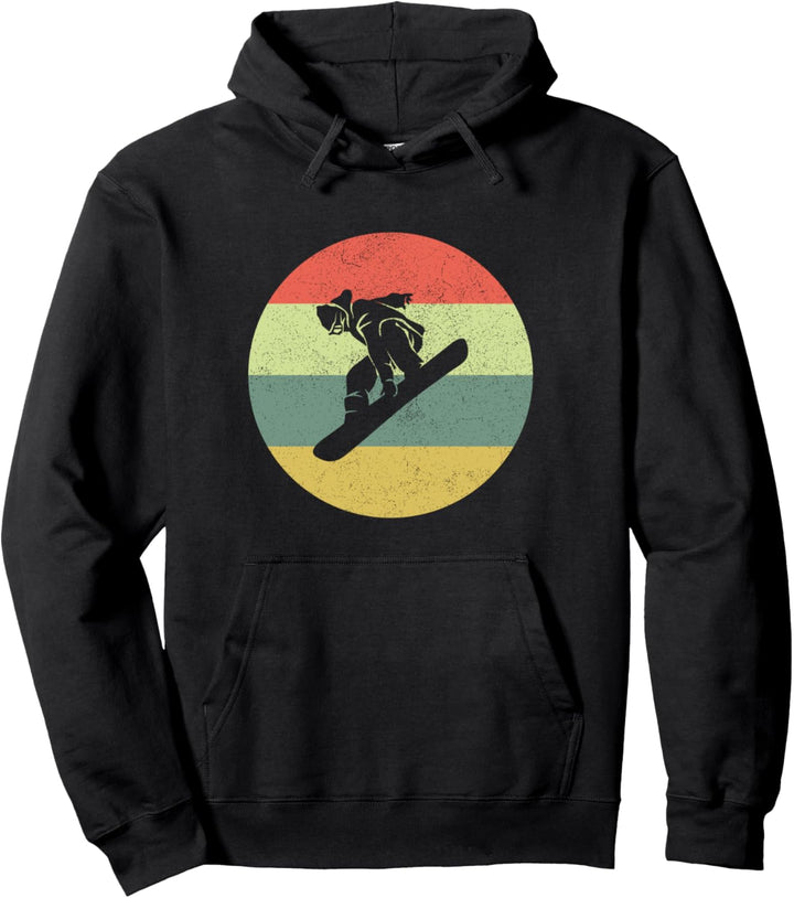 Snowboarder im Retro-Stil Pullover Hoodie