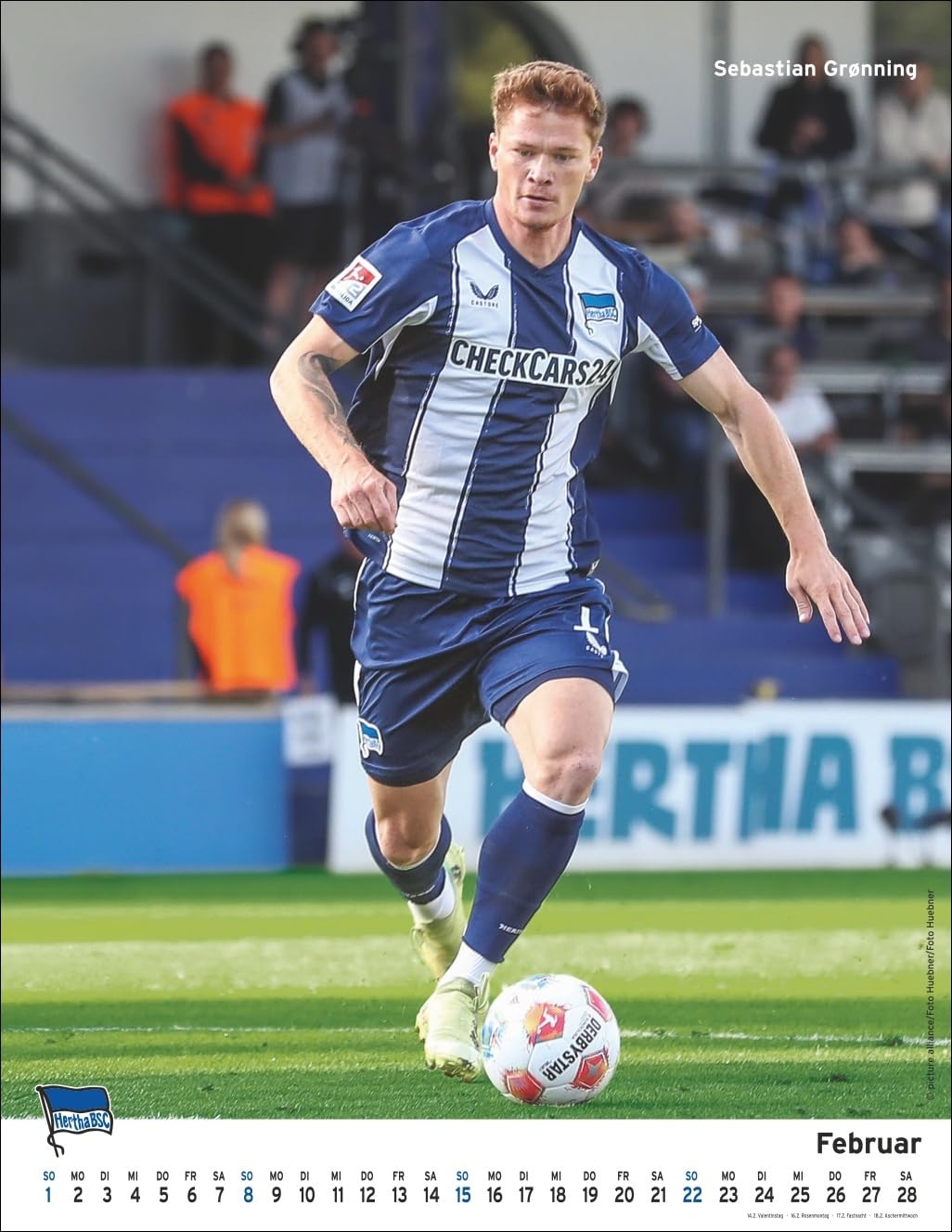 Hertha BSC Posterkalender 2026: Fotokalender mit den Spielern des Hertha BSC. Praktischer Jahres-Wan