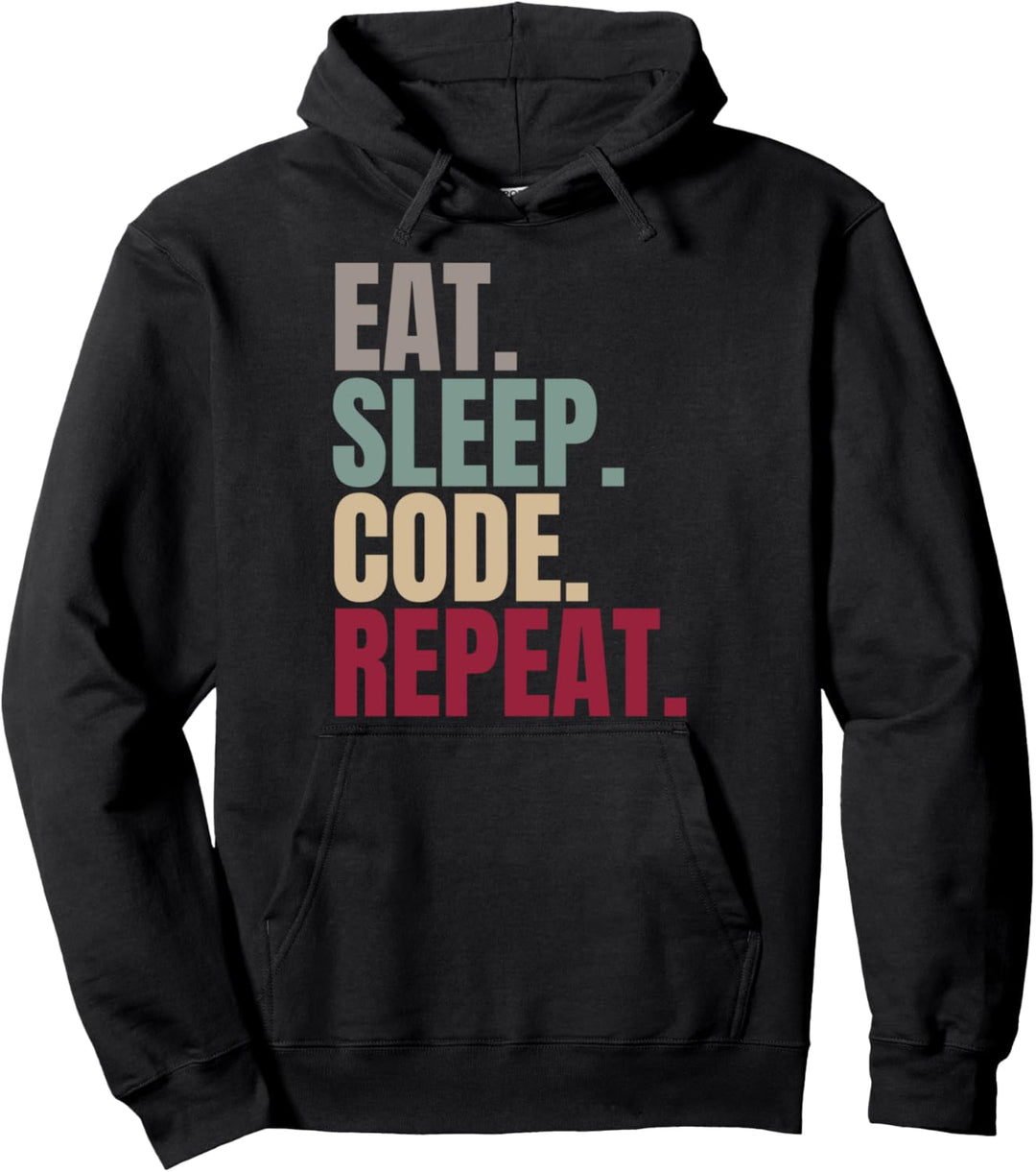 Eat Sleep Code Repeat Pullover Hoodie